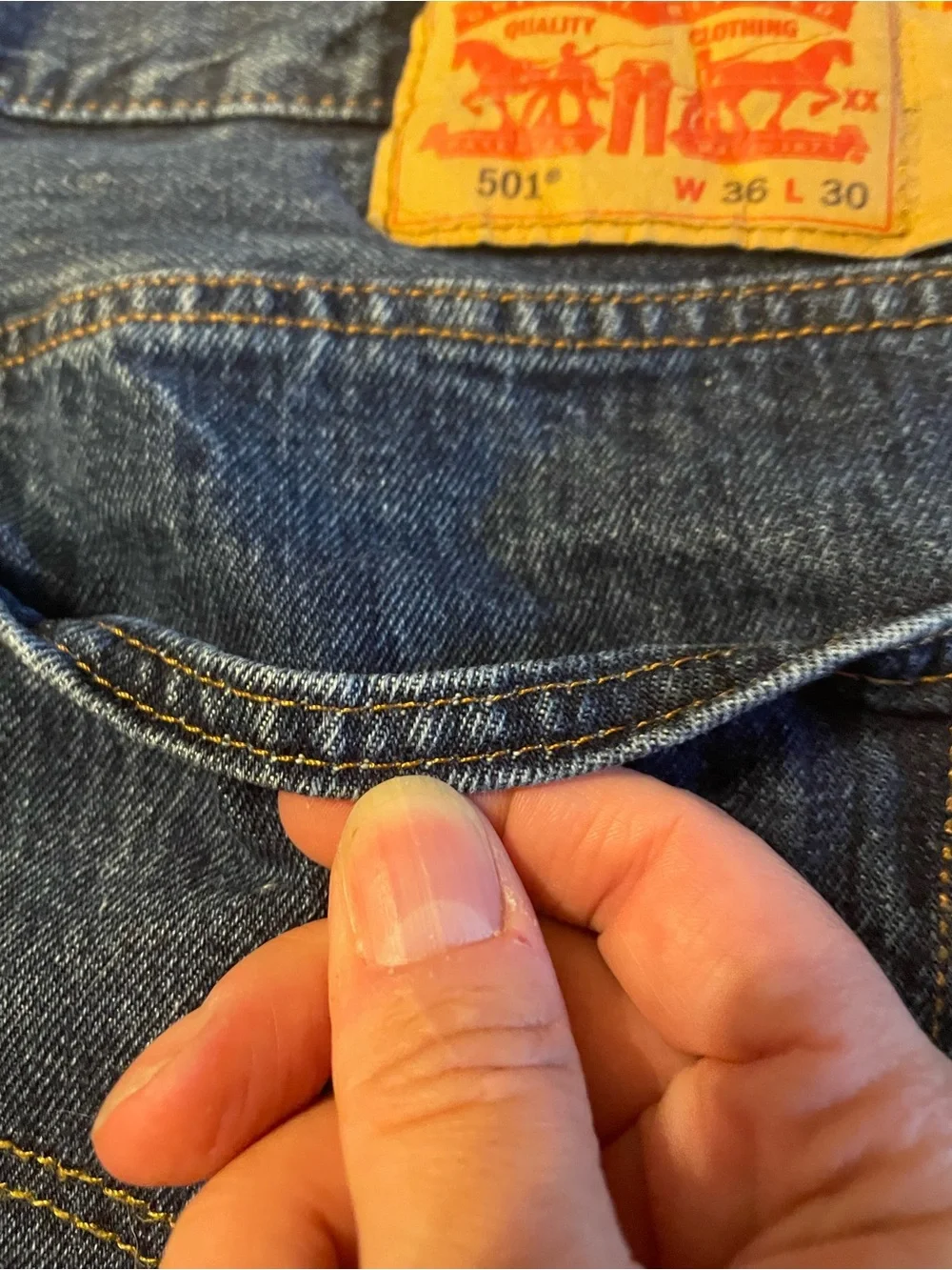 Levi’s Original Fit 501 Men’s Jeans 36x30 Dark Stonewash Buttonfly Egypt
